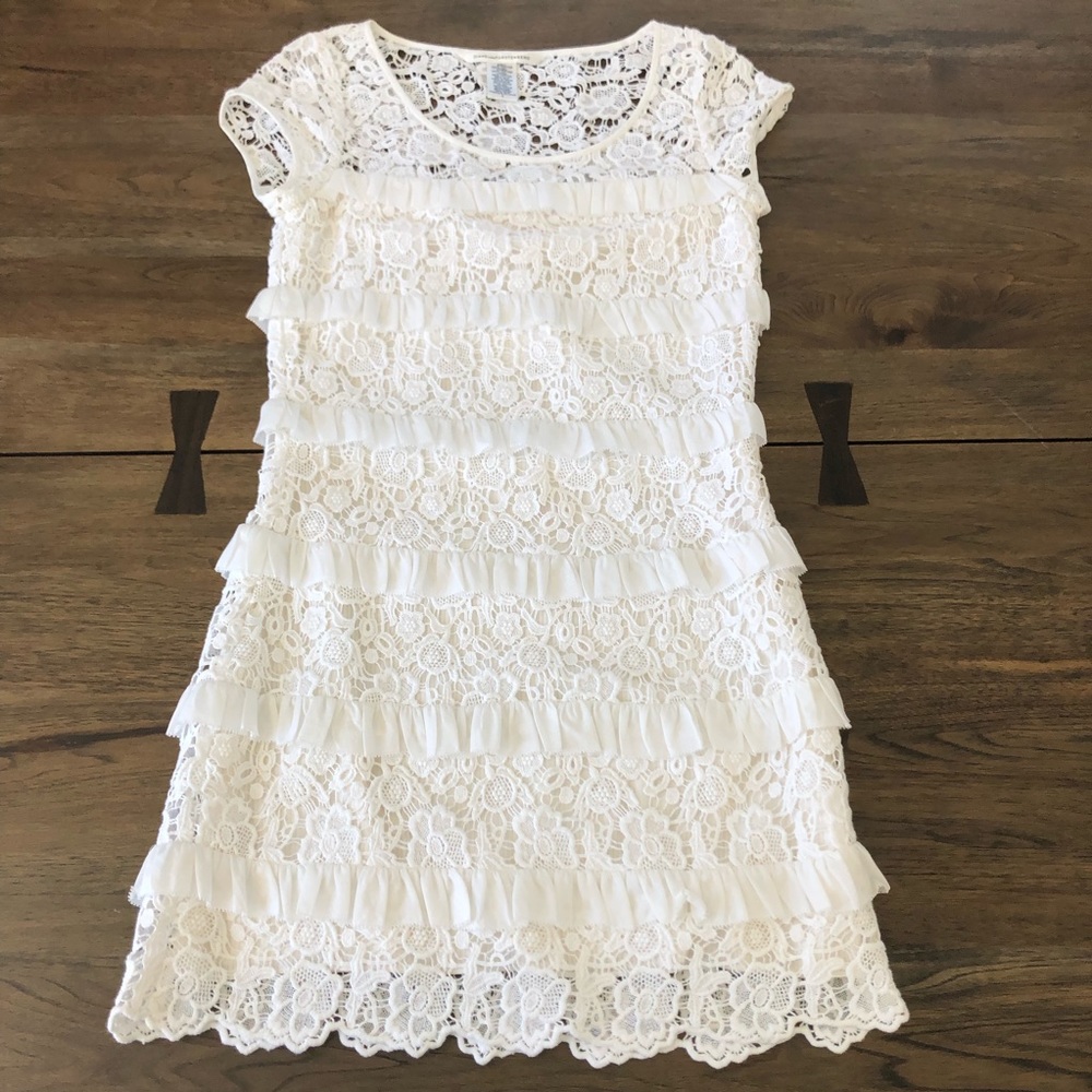 DVF embroidered ivory dress